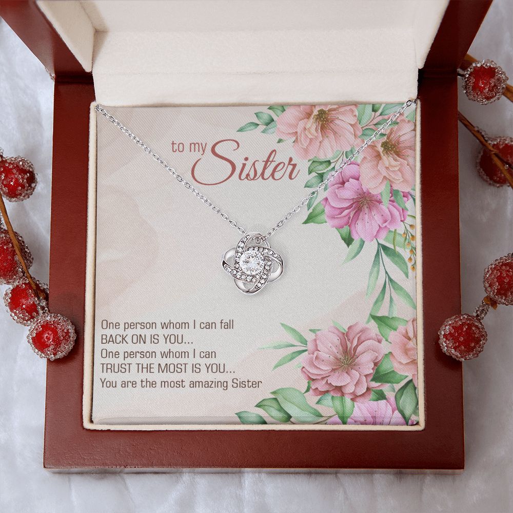 To My Sister - Love Knot Necklace