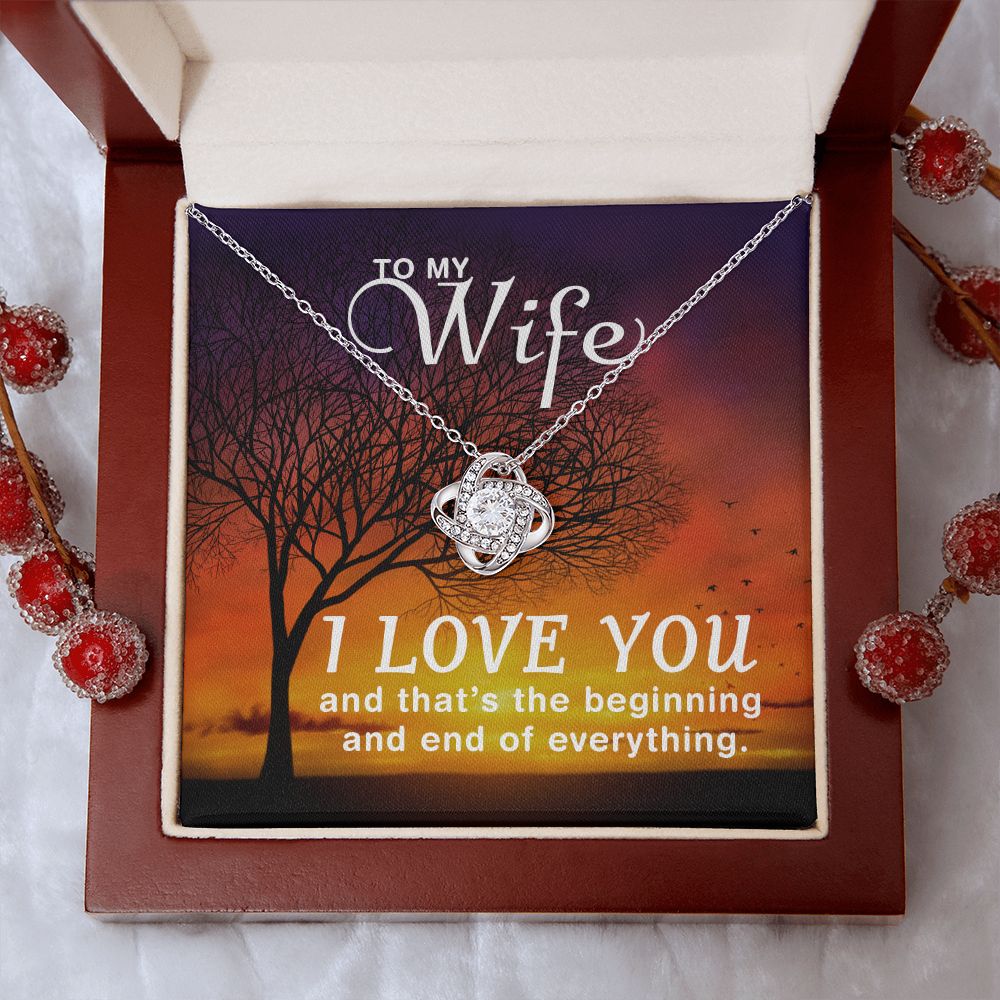 To My Wife - Love Knot Necklace