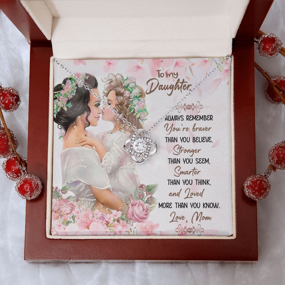 To My Daughter from Mom - Love Knot Necklace