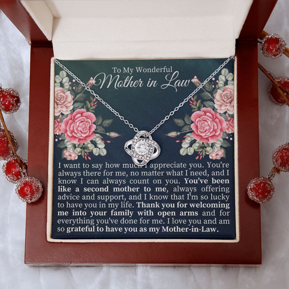 To My Wonderful Mother in Law - Love Knot Necklace