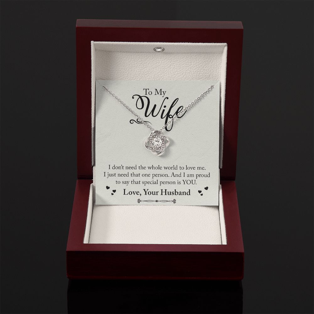 To My WIfe - Love Knot Necklace