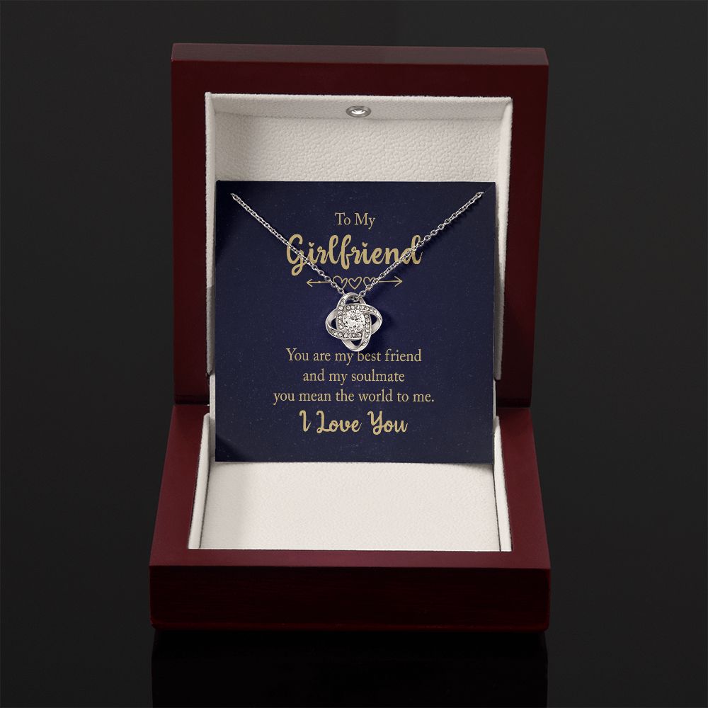 To my girlfriend - you are my best friend Love Knot Necklace