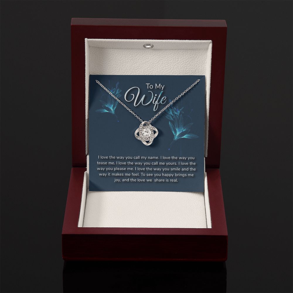 To My WIfe - Love Knot Necklace