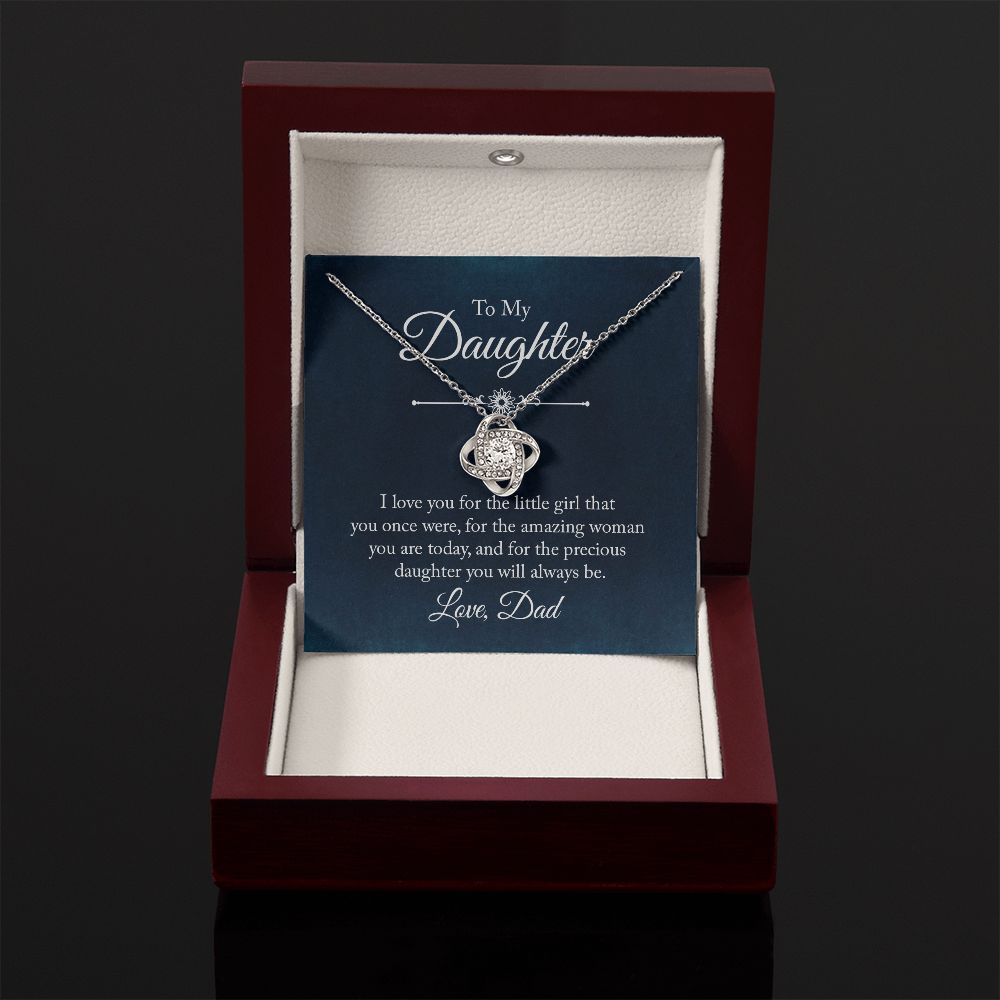 To my daughter - I love you Love Knot Necklace