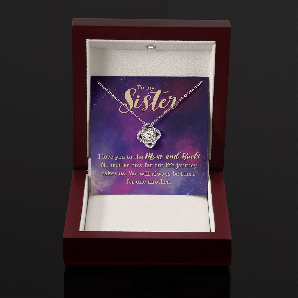 To my sister-I love you Love Knot Necklace