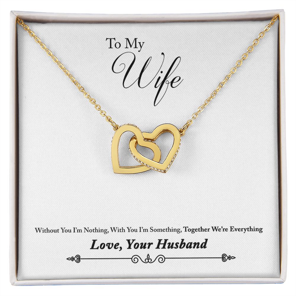 To My Wife - Interlocking Hearts Necklace
