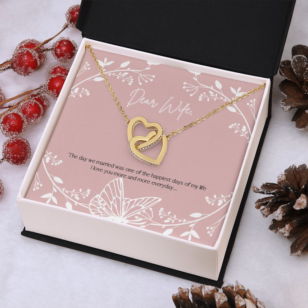 To My Wife - Interlocking Hearts Necklace