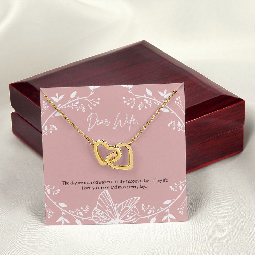 To My Wife - Interlocking Hearts Necklace