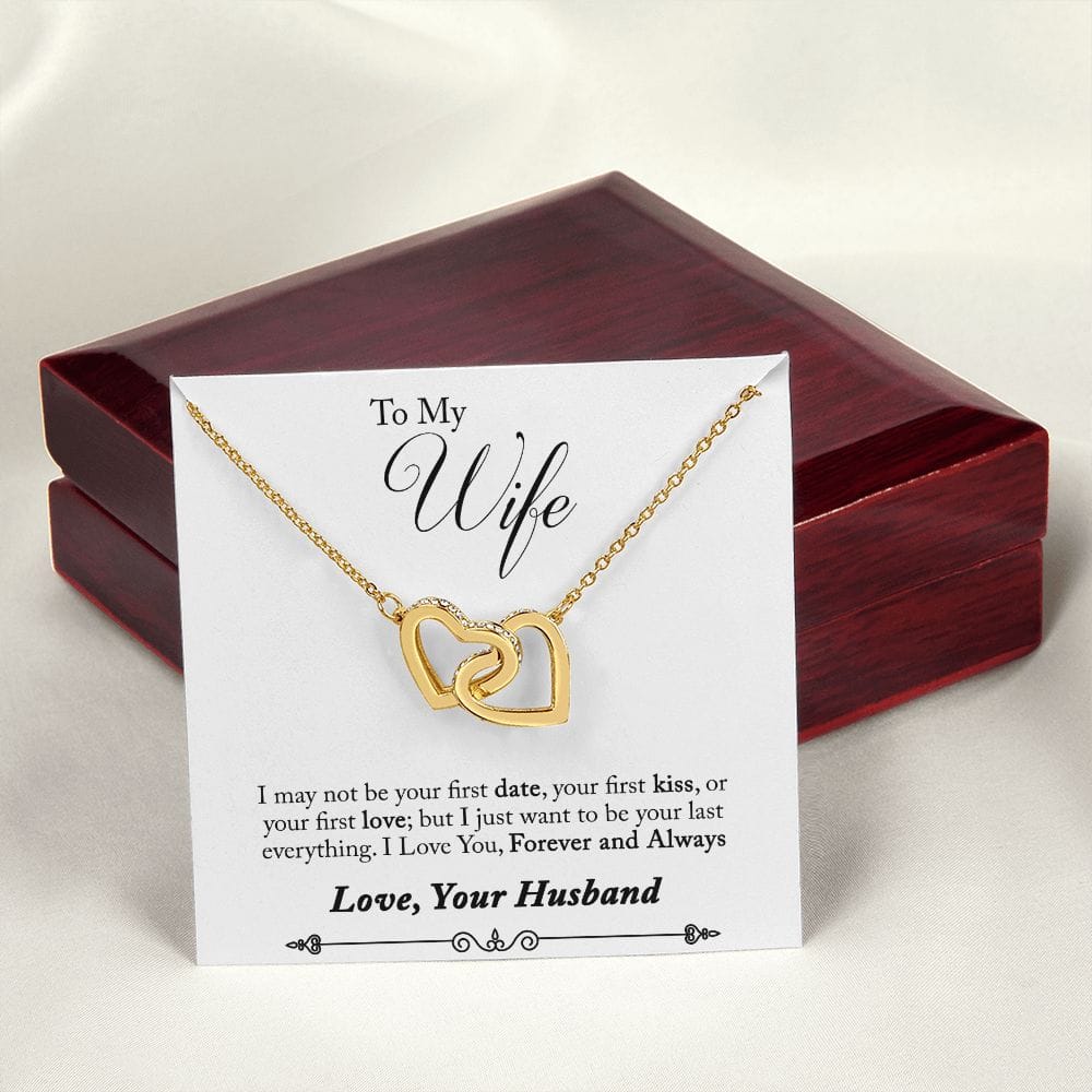 To My Wife - Interlocking Hearts Necklace