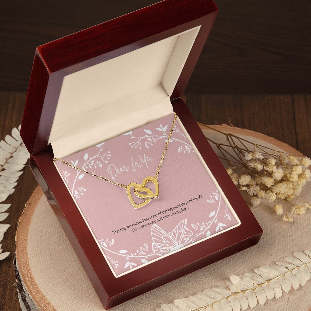 To My Wife - Interlocking Hearts Necklace