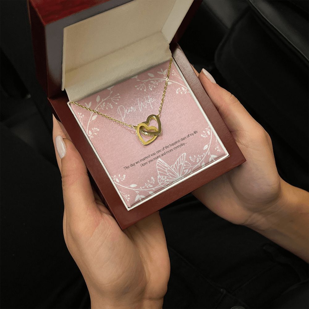 To My Wife - Interlocking Hearts Necklace