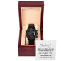 For My Husband - Black Chronograph Watch With Card