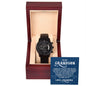To My GrandSon - Black Chronograph Watch With Card