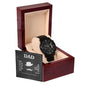 Men's Watch, To Dad - Black Chronograph Watch With Card