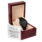 For My Husband - Black Chronograph Watch With Card