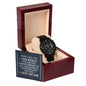 To My Son - Black Chronograph Watch With Card