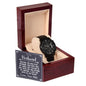 To My Husband - Black Chronograph Watch With Card