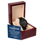 To My GrandSon - Black Chronograph Watch With Card