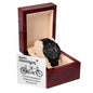 Happy Anniversary To My Husband - Black Chronograph Watch With Card