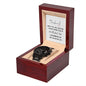 For My Husband - Black Chronograph Watch With Card