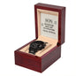 To My Son - Funny Birthday - Black Chronograph Watch With Card