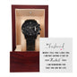 For My Husband - Black Chronograph Watch With Card