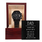 Men's Watch, To Dad - Black Chronograph Watch With Card