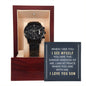 To My Son - Black Chronograph Watch With Card