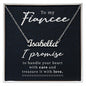 To My Fiancee - Custom Name Necklace with Card