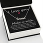 I Love You - Custom Name Necklace with Card