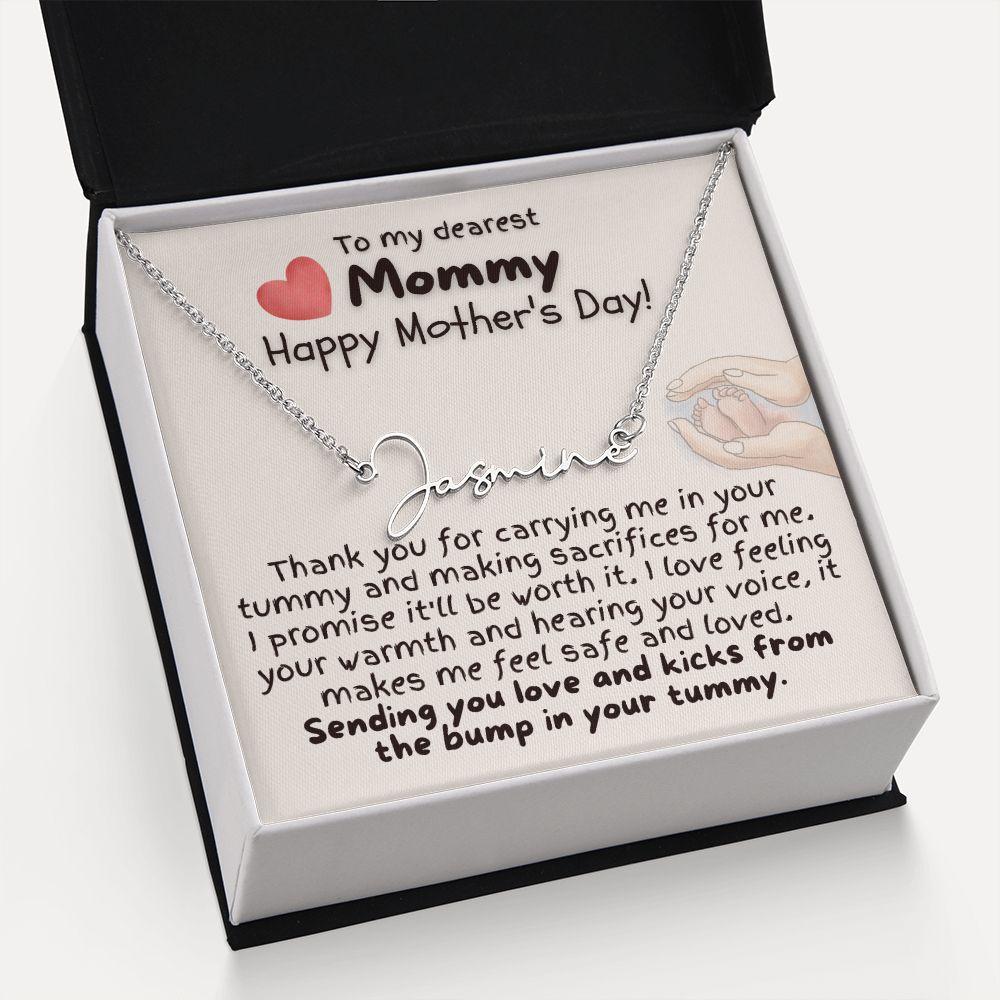 To My Dearest Mommy from Bump - Signature Style Name Necklace
