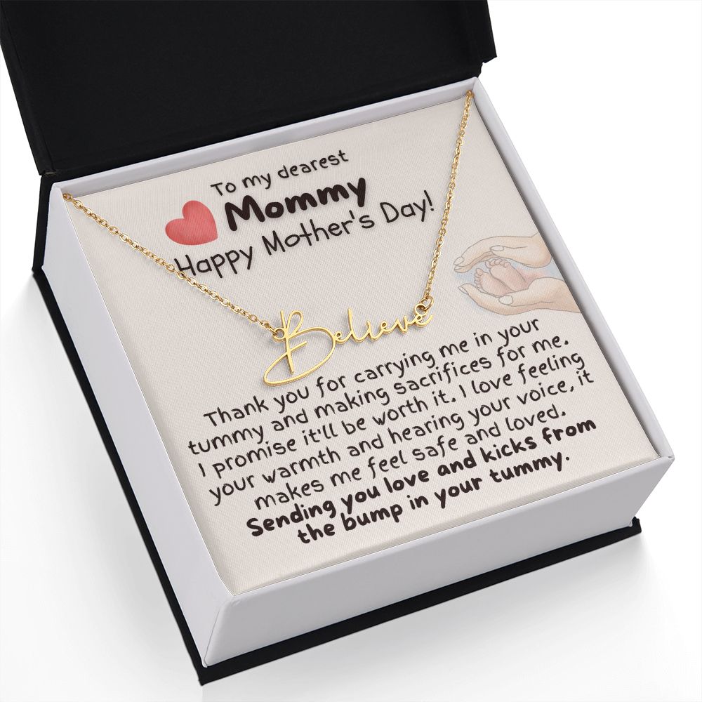 To My Dearest Mommy from Bump - Signature Style Name Necklace