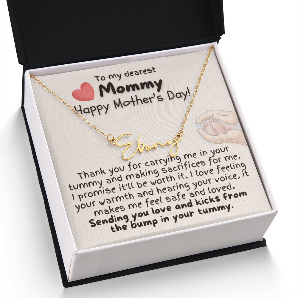 To My Dearest Mommy from Bump - Signature Style Name Necklace