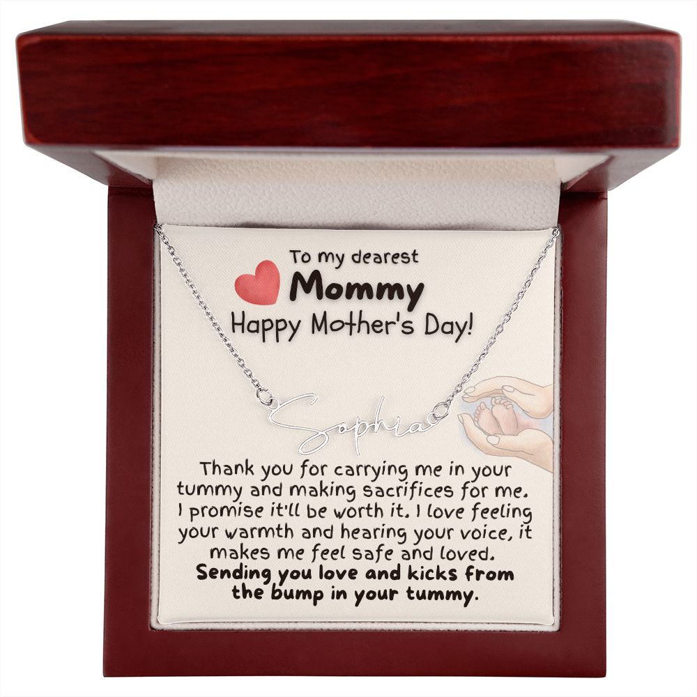 To My Dearest Mommy from Bump - Signature Style Name Necklace