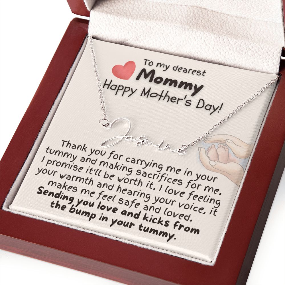 To My Dearest Mommy from Bump - Signature Style Name Necklace