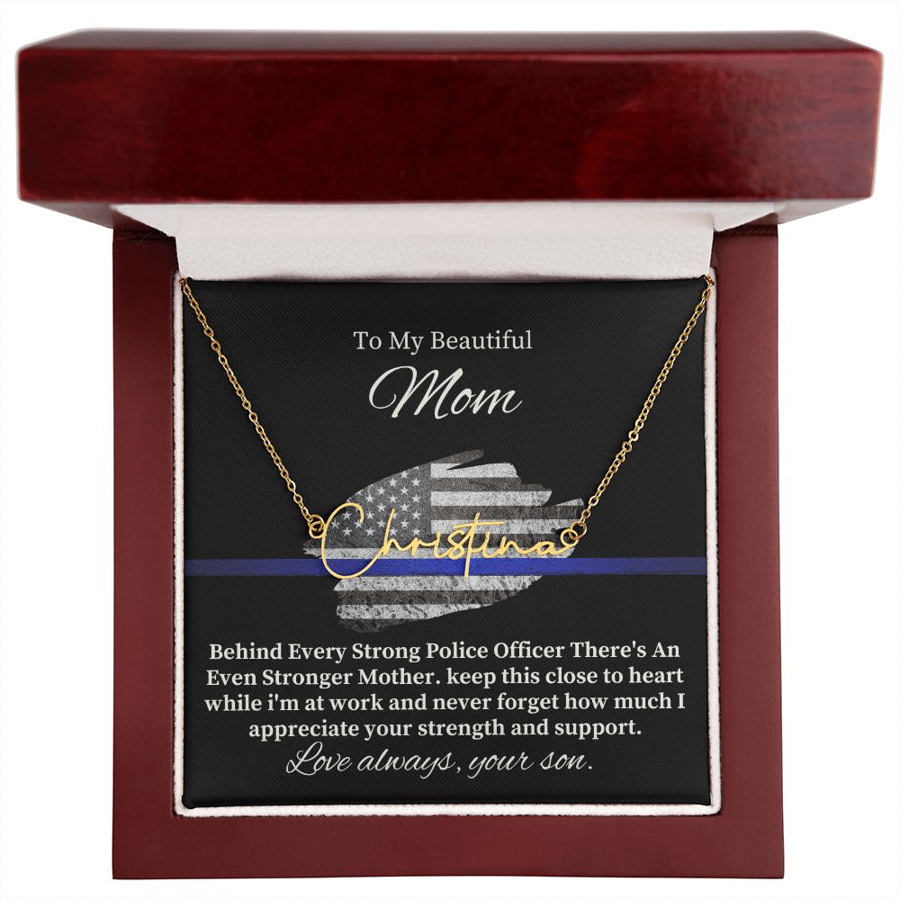 To My Beautiful Mom - Handwriting Name Necklace