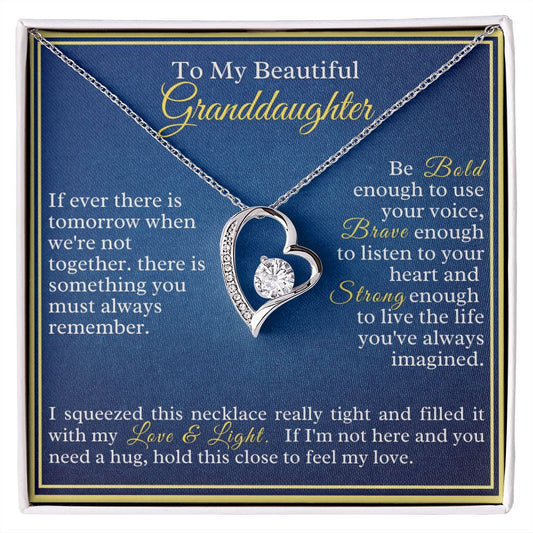 To My Beautiful Granddaughter - Forever Love Necklace
