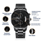 To My Son - Funny Birthday - Black Chronograph Watch With Card
