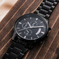 To My Son - Funny Birthday - Black Chronograph Watch With Card
