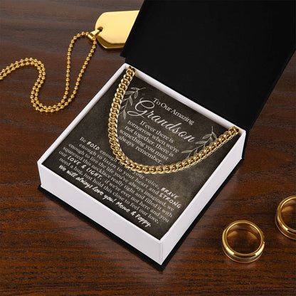 To Our Amazing Grandson - Cuban Link Chain Necklace