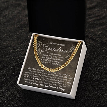 To Our Amazing Grandson - Cuban Link Chain Necklace