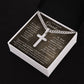 To My Amazing  Grandson from Nana - Cuban Chain with Artisan Cross Necklace