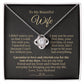 To My Beautiful Wife - Gold Knot Necklace