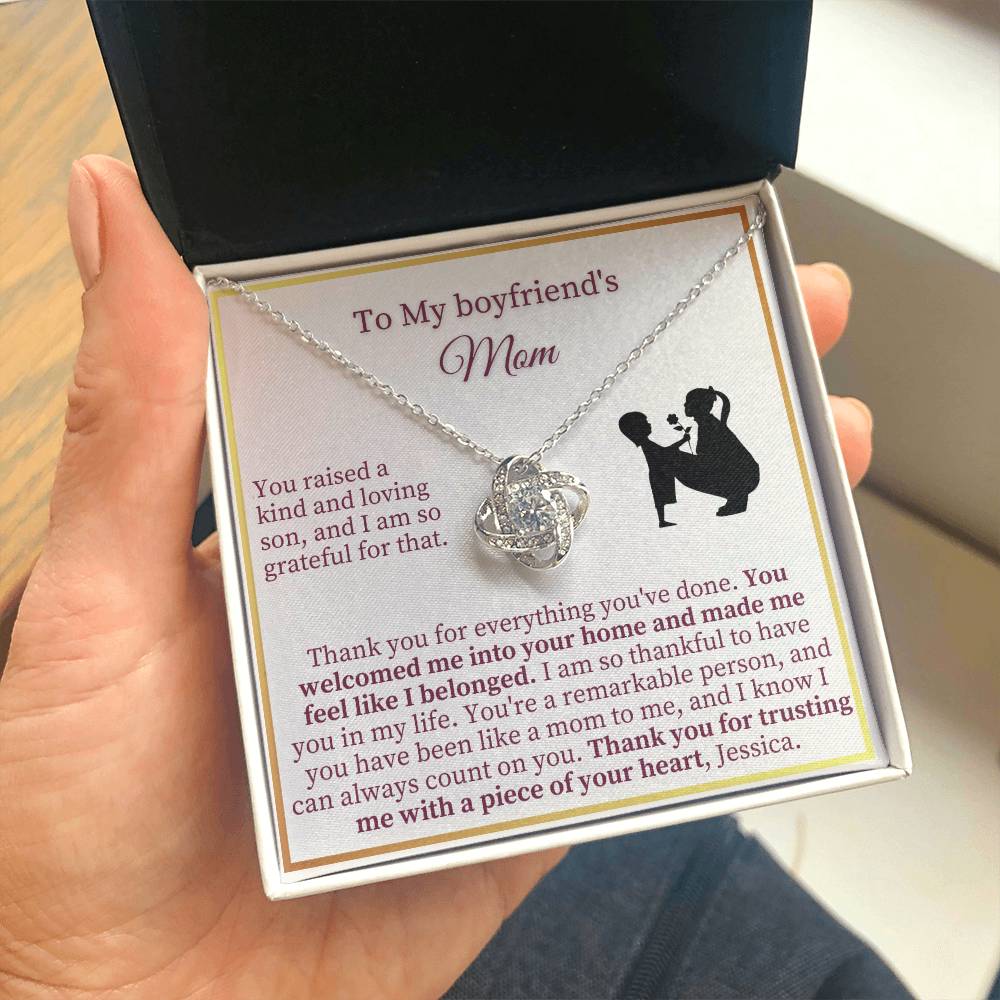 Boy Friends Mom Gift - Love Knot Necklace