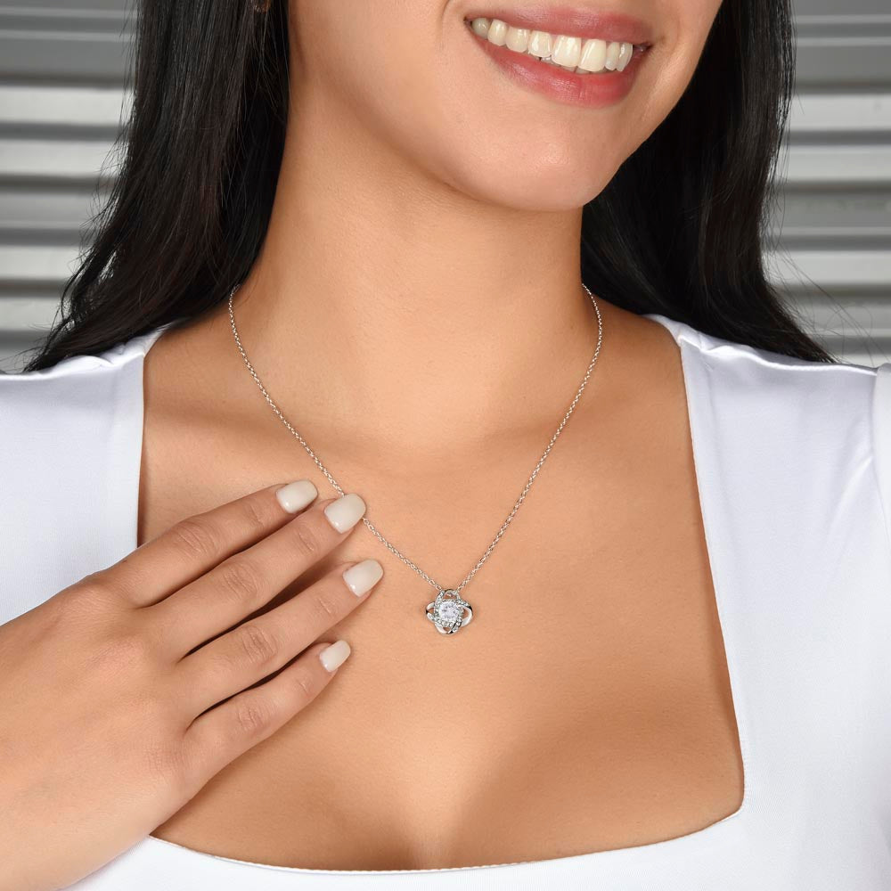 To My Beautiful Wife - Gold Knot Necklace