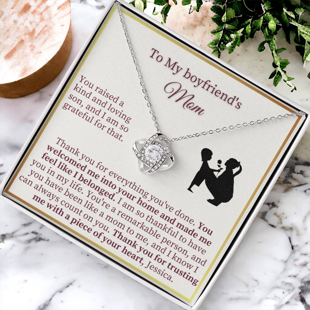 Boy Friends Mom Gift - Love Knot Necklace