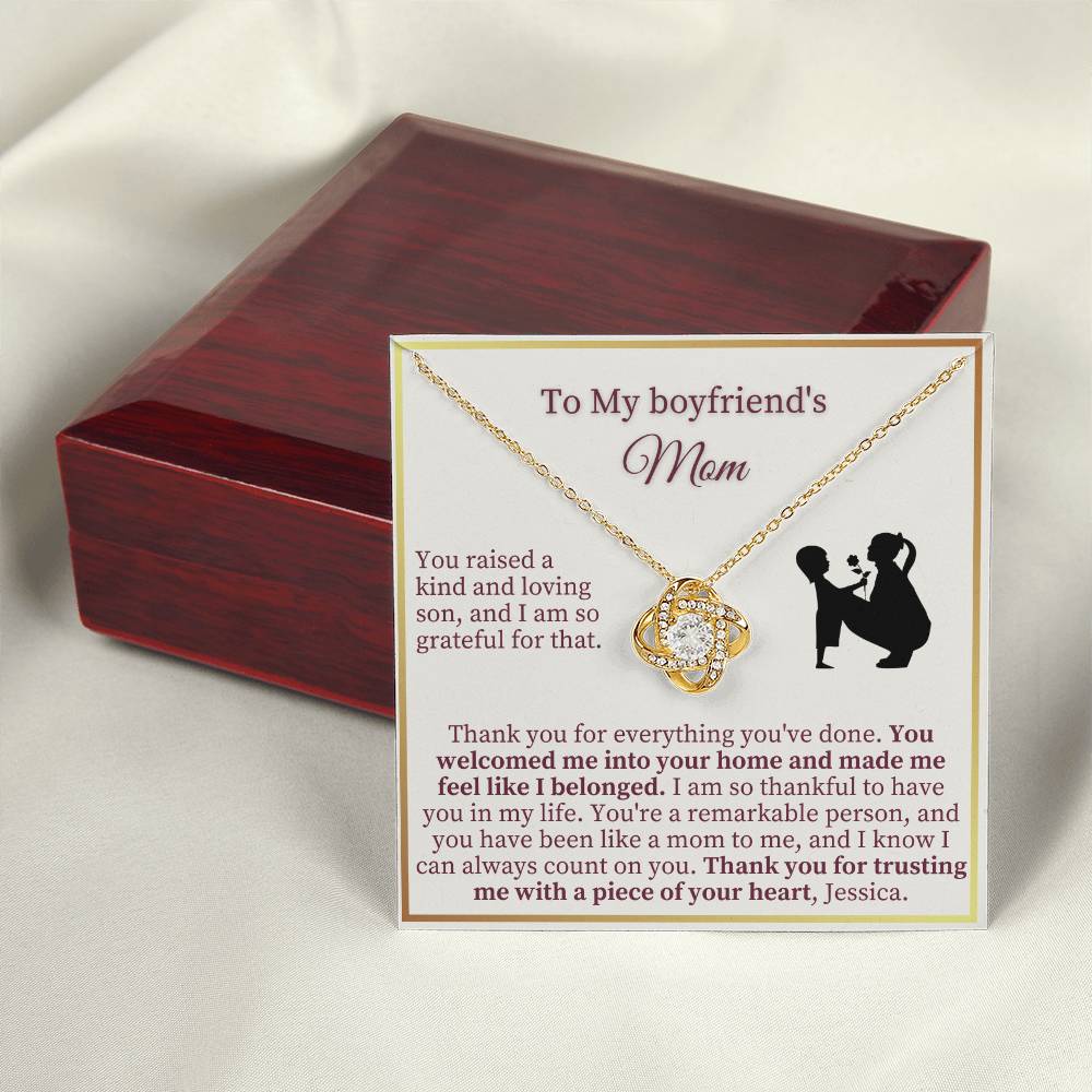 Boy Friends Mom Gift - Love Knot Necklace