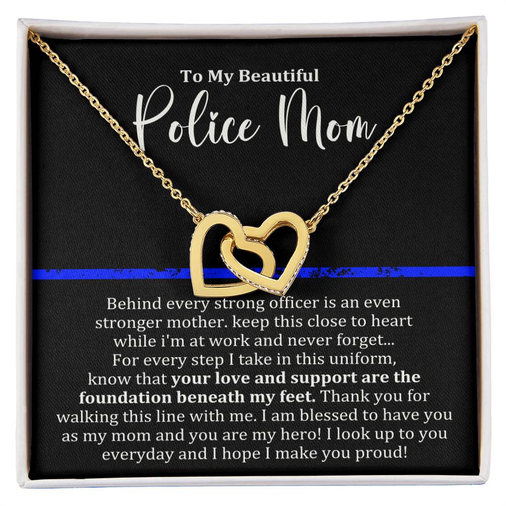 Police Mom - Interlocking Hearts necklace