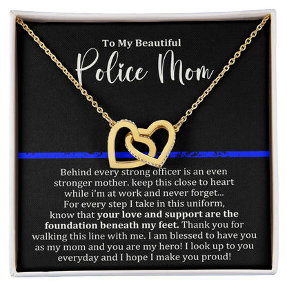 Police Mom - Interlocking Hearts necklace