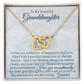 Granddaughter Gift from Grandad, Two heart pendants Necklace With Card from Grandfather